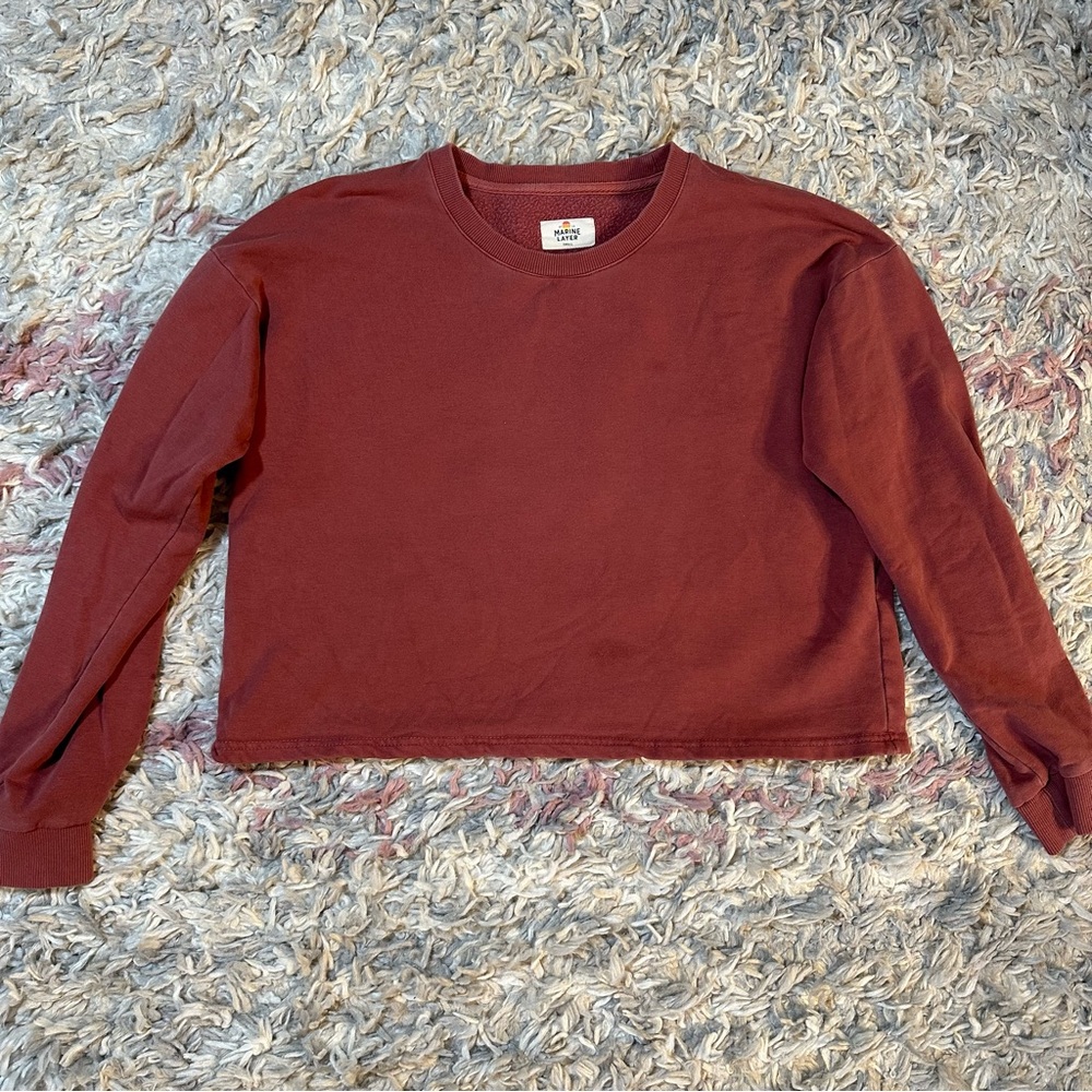 Marine Layer cropped pullover sweatshirt S
